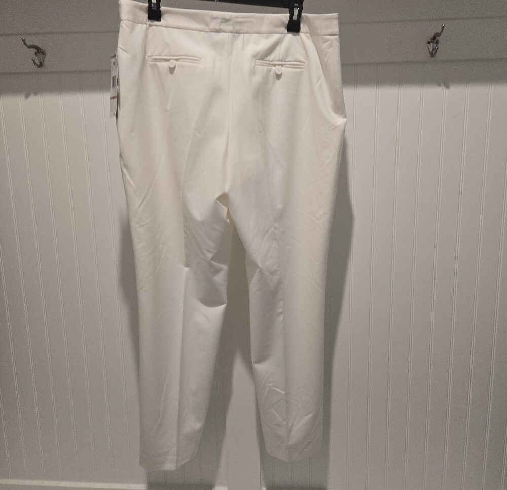 Jones New York White Straight‑Leg Pants – Women’s Size 12, NWT - Picture 4 of 8